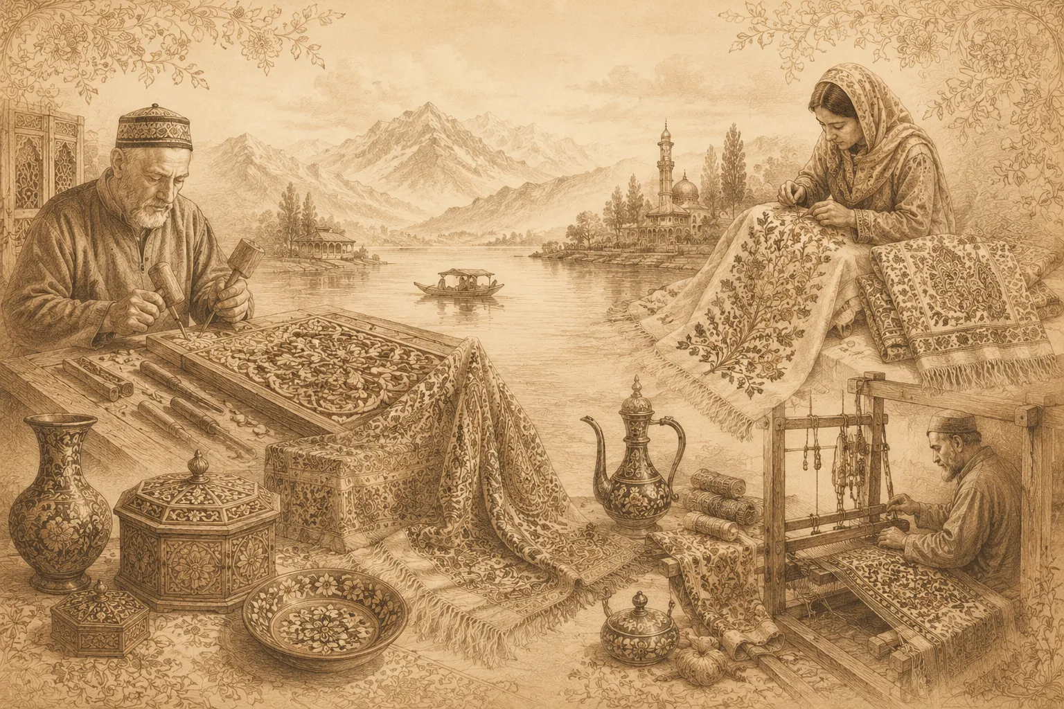 Traditional Kashmiri craftsmanship